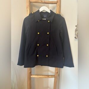 Gap Kids Navy Pea Coat Gold Buttons XL 12